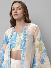 Women Off White Shoulder Straps Printed Smart Casual Co-Ords Set-GI-AHBLPZJK-COMBO-1149